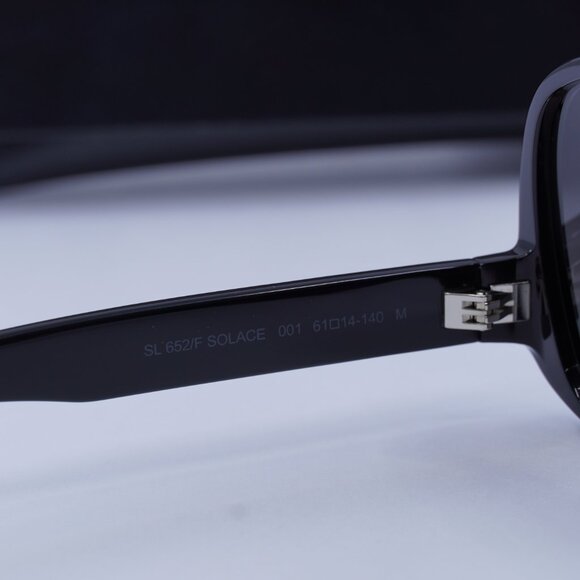 Saint Laurent SL652/F SOLACE 001 Aviator Sunglasses - Shiny Black main image 4